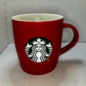 Starbucks Red Mug with Green logo White inside mug